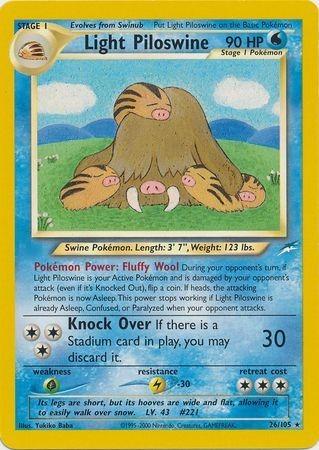 Light Piloswine 26/105  - Unlimited Neo Destiny - Rare