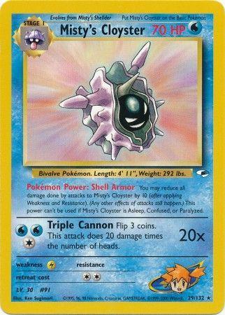 Misty's Cloyster 29/132  - Unlimited Gym Heroes - Rare