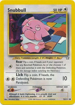 Snubbull 074/111  - Unlimited Neo Genesis - Common