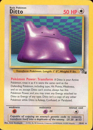 Ditto 018/62  - Unlimited Fossil - Rare