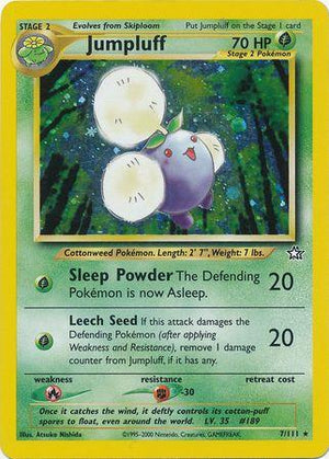 Jumpluff 007/111  - Unlimited Holofoil Neo Genesis - Holo Rare