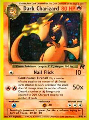 Dark Charizard (4) (4) 004/82  - Unlimited Holofoil Team Rocket - Holo Rare