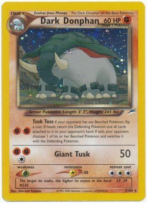 Dark Donphan 003  - Unlimited Holofoil Neo Destiny - Holo Rare