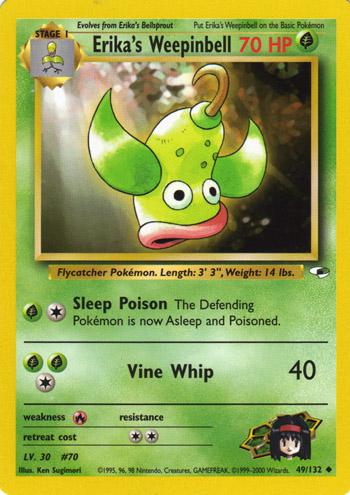 Erika's Weepinbell 49/132  - Unlimited Gym Heroes - Uncommon