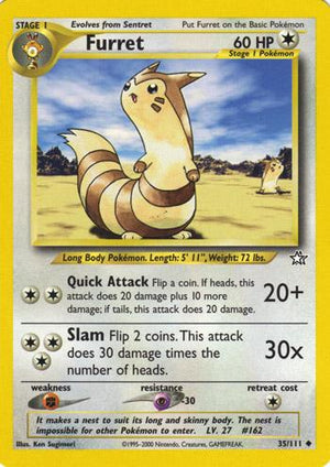 Furret 035/111  - Unlimited Neo Genesis - Uncommon