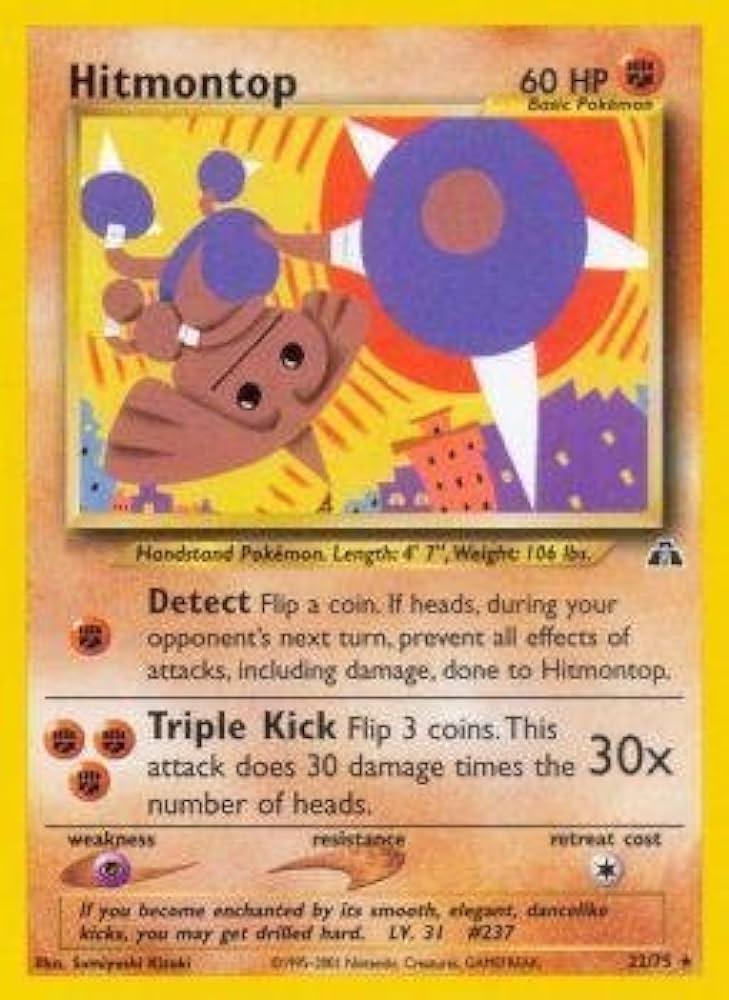 Hitmontop (22) (22) 022  - Unlimited Neo Discovery - Rare