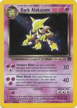 Dark Alakazam (1) (1) 001/82  - Unlimited Holofoil Team Rocket - Holo Rare