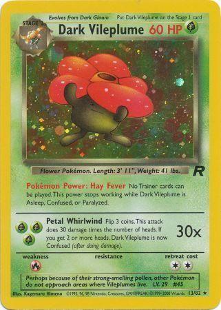 Dark Vileplume 13/82  - Unlimited Holofoil Team Rocket - Holo Rare