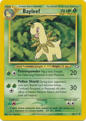 Bayleef 28/111  - Unlimited Neo Genesis - Uncommon