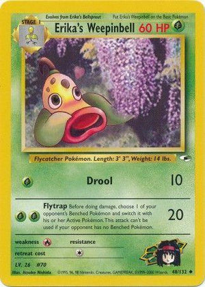 Erika's Weepinbell 48/132  - Unlimited Gym Heroes - Uncommon