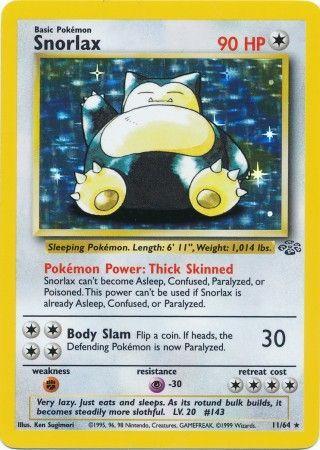 Snorlax 11/64  - Unlimited Holofoil Jungle - Holo Rare