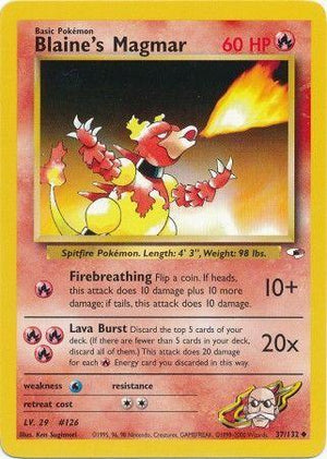 Blaine's Magmar 37/132  - Unlimited Gym Heroes - Uncommon