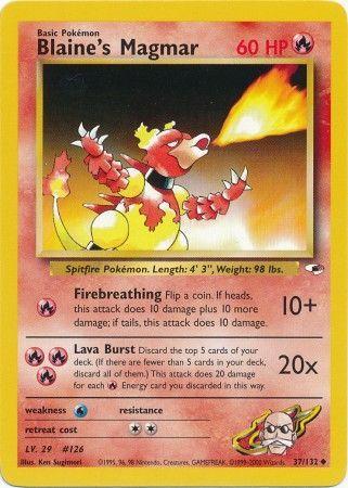 Blaine's Magmar 37/132  - Unlimited Gym Heroes - Uncommon