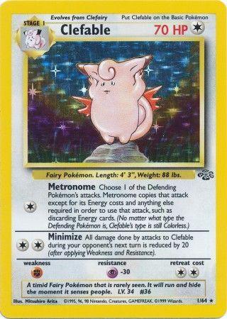 Clefable 1/64  - Unlimited Holofoil Jungle - Holo Rare