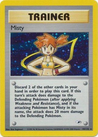 Misty (18) (18) 018/132  - Unlimited Holofoil Gym Heroes - Holo Rare