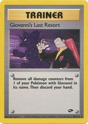 Giovanni's Last Resort 105/132  - Unlimited Gym Challenge - Rare