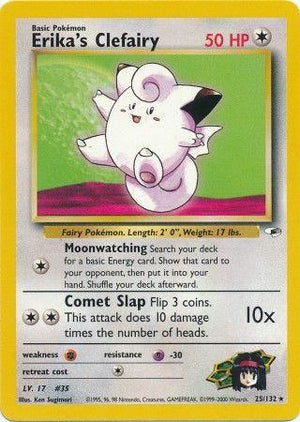 Erika's Clefairy 25/132  - Unlimited Gym Heroes - Rare
