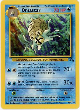 Omastar 40/62  - Unlimited Fossil - Uncommon
