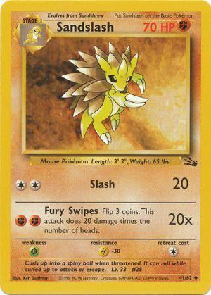 Sandslash 041/62  - Unlimited Fossil - Uncommon