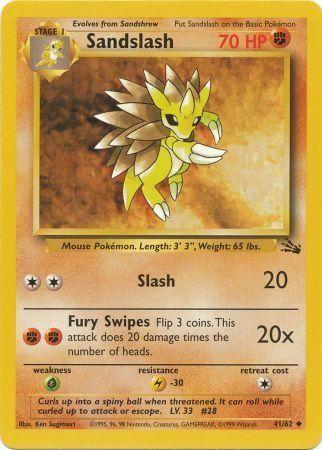 Sandslash 041/62  - Unlimited Fossil - Uncommon