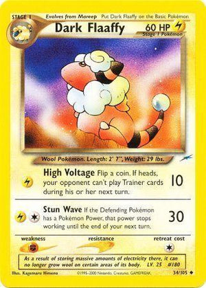 Dark Flaaffy 034/105  - Unlimited Neo Destiny - Uncommon