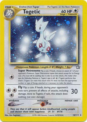 Togetic 016/111  - Unlimited Holofoil Neo Genesis - Holo Rare