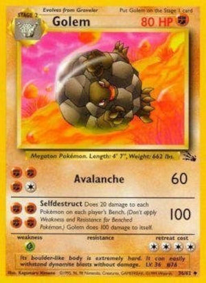 Golem 036/62  - Unlimited Fossil - Uncommon