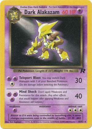 Dark Alakazam 18/82  - Unlimited Team Rocket - Rare