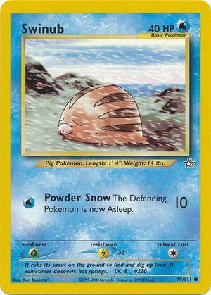 Swinub 079/111  - Unlimited Neo Genesis - Common