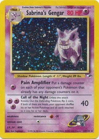 Sabrina's Gengar 14/132  - Unlimited Holofoil Gym Heroes - Holo Rare