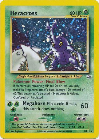 Heracross 6/111  - Unlimited Holofoil Neo Genesis - Holo Rare