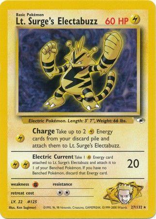 Lt. Surge's Electabuzz 27/132  - Unlimited Gym Heroes - Rare