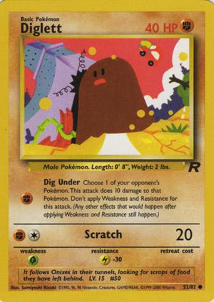 Diglett 052/82  - Unlimited Team Rocket - Common