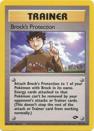 Brock's Protection 101/132  - Unlimited Gym Challenge - Rare