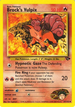 Brock's Vulpix 37/132  - Unlimited Gym Challenge - Uncommon