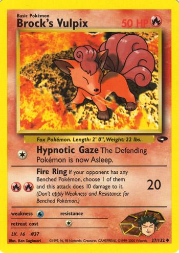 Brock's Vulpix 37/132  - Unlimited Gym Challenge - Uncommon