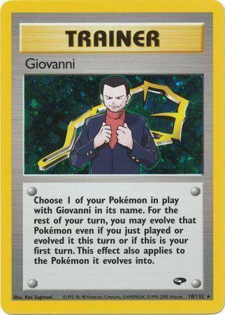 Giovanni 18/132  - Unlimited Holofoil Gym Challenge - Holo Rare