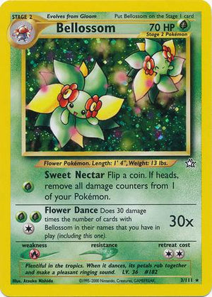 Bellossom 003/111  - Unlimited Holofoil Neo Genesis - Holo Rare