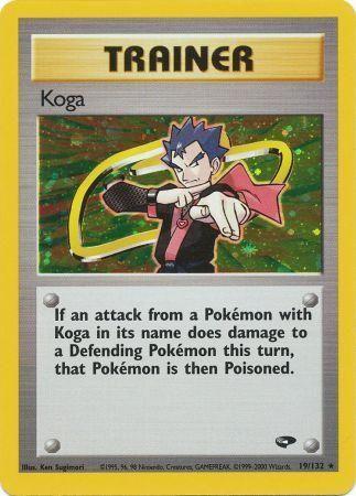 Koga 19/132  - Unlimited Holofoil Gym Challenge - Holo Rare