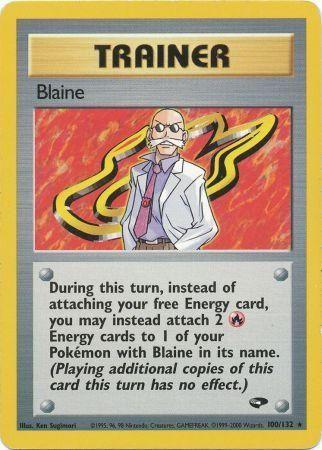 Blaine 100/132  - Unlimited Gym Challenge - Rare