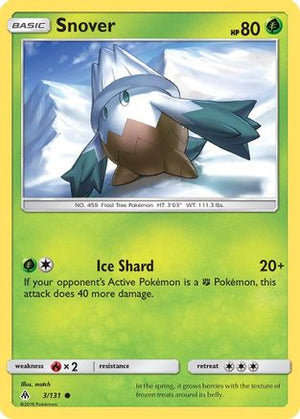 Snover 003  - Reverse Holofoil SM  Forbidden Light - Common