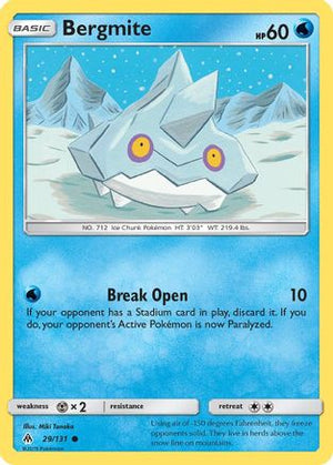 Bergmite 029  - Reverse Holofoil SM  Forbidden Light - Common