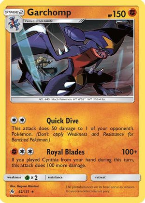 Garchomp 062/131  - Reverse Holofoil SM  Forbidden Light - Holo Rare
