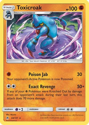 Toxicroak 064  SM  Forbidden Light - Rare