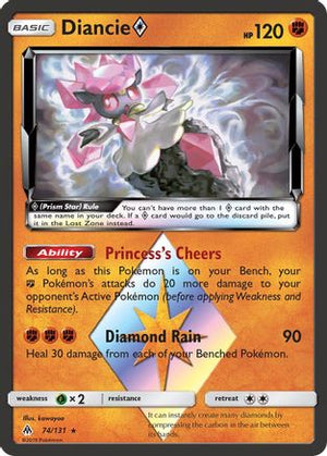 Diancie Prism Star 074/131  - Holofoil SM  Forbidden Light - Prism Rare