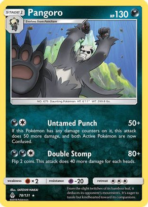 Pangoro 078  SM  Forbidden Light - Rare