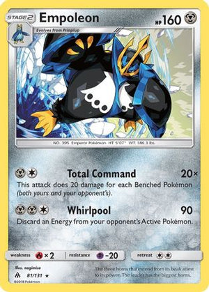 Empoleon 081/131  - Reverse Holofoil SM  Forbidden Light - Holo Rare