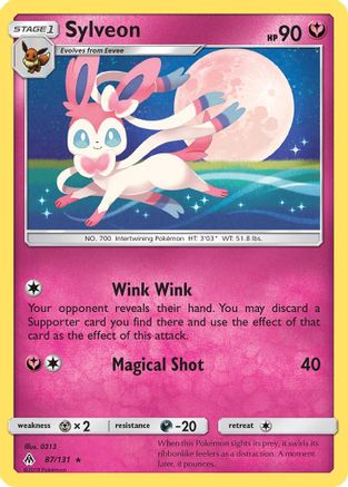 Sylveon 087/131  - Reverse Holofoil SM  Forbidden Light - Rare
