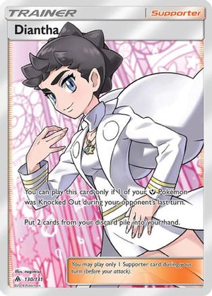 Diantha (Full Art) 130  - Holofoil SM  Forbidden Light - Ultra Rare