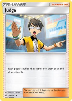 Judge 108/131  - Reverse Holofoil SM  Forbidden Light - Uncommon